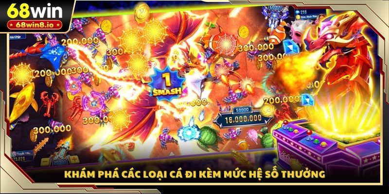 Khám phá các loại cá đi kèm mức hệ số thưởng